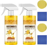 FVELPLT Beeswax Spray for Wood, Natural MicroMolecularized Beeswaxs Essential Oil Wax, MultiPurpose Furniture Beeswax Wood Pol