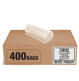 Aluf Plastics 20-30 Gallon 1.5 MIL (eq) Clear Heavy Duty Garbage Bags - 30 x 36 - Pack of 400 - for Industrial, Recycling, Stora