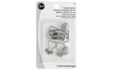 Dritz 765 Overall Buckles with NoSew Buttons for 1Inch, Nickle 2Count 23924