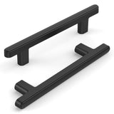 KNOKLOCK 10 Pack 3.75 Inch(96mm) Kitchen Cabinet Handles Matte Black Cabinet Pulls Kitchen Cabinet Hardware Drawer Pulls for Cup