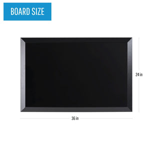 Kamashi Wet Erase Board, Black Mdf Frame, 24 X 36