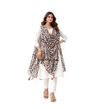 Riddhiinfotech Leopard Print Dupatta For Women | Approx 2 Meter Lightweight Animal Print Stole | Stylish Indo Western Ethnic Sca