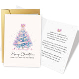 Supoeguk Merry Christmas Card for Daughter, Heartfelt Xmas Holiday Card Gift from Mom Dad, Merry Christmas to A Very Special Dau