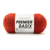Premier Yarns Basix, Solid Worsted Yarn, Made of Acrylic, Ideal Yarn for Crocheting and Knitting, Ember, 359 yards