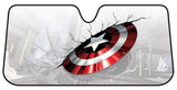 Plasticolor 003756R01 Captain America Marvel Broken Shield Accordion Bubble Sunshade