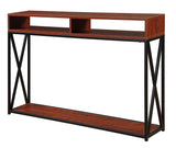 Convenience Concepts Tucson Deluxe 2 Tier Console Table, Cherry / Black