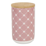 Bone Dry Trellis Paw Print Pet Treat Canister with Bamboo Lid Dog & Cat Treat Jar for Countertop Storage, Keep Training Bones & 