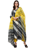 Gosriki Women'S Cotton Blend Straight Printed Kurta With Pant & Dupatta (Bali Grey-Gs_S_Grey_Small),Grey,,B0C7W68TSM
