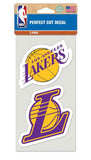 Wincraft NBA Los Angeles Lakers Perfect Cut Decal (Set of 2), 4 x 4