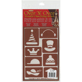 Armour Products Over N Over Glass Etching Stencil, 5Inch by 8Inch, Hat Time