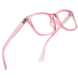 Jectieey Reading Glasses for Women Men - Anti Glare Computer Readers Blue Light Blocking Glasses,Sturdy Eyeglasses(Pink, 2.0)
