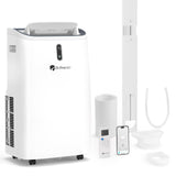 DR.PREPARE 14,000 BTU Portable Air Conditioner with WiFi, 4-in-1 Portable AC Unit with Remote Control, Fast Cooling, 24H Timers,