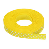 MECCANIXITY Grosgrain Ribbons 10 Yards 3/8 Inch Yellow with White Dots Ribbon Bow Decoration for Crafts Gift Wrapping Wedding DI