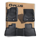G-PLUS Floor Mats Compatible with 2021-2024 Nissan Rogue (No Sport Models) TPE All Weather Full Cover Protection 3 Piece,Black F