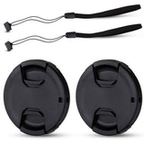 JJC 2-Pack 77mm Front Lens Cap Cover with Deluxe Cap Keeper for Canon RF 14-35mm f4 L IS USM, Nikon Z 24-120mm f4 S, Nikkor Z 28