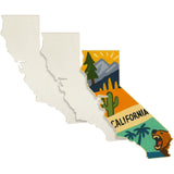 BBTO 3 Pack Californias Unfinished Wood Cutouts Us State 10 Wood Slices Wooden Paint Crafts Christmas Ornaments Pieces for Home 