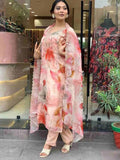 Shienzy Women'S Cotton Blend Kurta Set (Shz1499_Pink_3Xl)