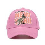Top Trick Kids Cap For Boys & Girls | Adjustable Baseball | Cute Dinosaur Scooter Design Pink Cap Printed Cap | Lightweight Summ