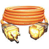 Klein Tools EXC2515 12/3 SJEOW 25-Foot Extension Cord, LED Ends, Daytime Visibility, Flexible in Cold Weather, 99.9% Copper Wire
