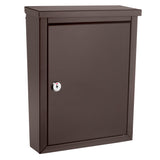 Architectural Mailboxes Chelsea Locking, Vertical Wall-Mounted Mailbox for Outside, Metal Galvanized Steel Small Mail Box with L