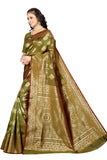 Sugathari Womens Banarasi Saree Pure Kanjivaram Silk Saree Soft New Ladies 2023 Design Wear Pattu Sarees Latest Cotton Party Sari Collections With Blouse Piece For Wedding Sadi (Sam Pari S-3 Mehndi)