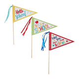 First Day of School Pennant Flags 12 Pieces