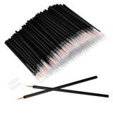 150 Pcs Disposable Eyeliner Brush Set Ultra-fine Point Eye Liner Applicator Cosmetic Eyelash Brush Wands Applicator Black Makeup