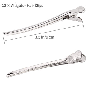 Alligator Hair Clips Metal Duck Bill Hair Clips for Styling - with Holes 3.5 inch Professional Sectioning Clips for Salon and Wo