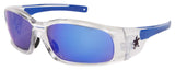 Swagger SR148B Blue Diamond Mirror Lens Safety Glasses, ANSI Z87+ with Uv Protection