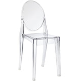Modway Casper Modern Acrylic Stacking Kitchen And Dining Room Chair In Clear - Fully Assembled