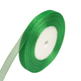 Chenkou Craft Solid Organza Ribbon 3/8 Christmas Green 1 Roll 50 Yards Craft Bow Party Decoration Packing Ribbons (Green, 3/8(10