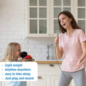 DELADOLA Mini Microphone,Portable Vocal Tiny Microphone, Asmr Microphone,Phone Microphone, Mini Karaoke Microphone for Voice Rec