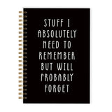 NSHIFMO Funny Spiral Notebook for Work Hardcover Sarcastic Journal Gift