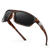 SKYFUEN Polarized Bifocal Sunglasses Men, Anti Glare/UV TR90 Wrap Sports Sun Readers Reading Glasses Fishing Driving Outdoor Far