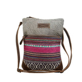 Myra Bag Simple Sober Small & Crossbody Bag Upcycled Cotton & Hair Leather S2910