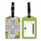 Nutcase Designer Luggage Travel Baggage Tags Set Of 2 With Name Card Inside Crossroads