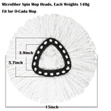 10Pack Spin Mop Replacement Heads, 100% Microfiber Spin Mop Refill for Easy Wring, 360 Degree Spinning Mop Head Replacement Comp