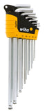 Wiha 66991 MagicRing Ball End Hex Key Set, Long Inch, In Holder, 13 Piece