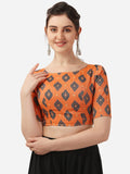 Oomph! Orange Readymade Cotton Blouse For Women - Rbbl262L