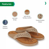 Ortho Joy Doctor Slipper For Women Fancy || Orthopedic Women'S Slipper || Comfortable Slippers For Women,Beige,10,B0C3XHZPW5