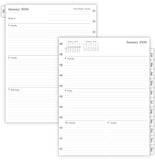 2026 Weekly Planner Refills for 11-Discbound Notebooks, Monthly Tabs, 11-Disc Punches, Letter Size, 8-1/2 x 11