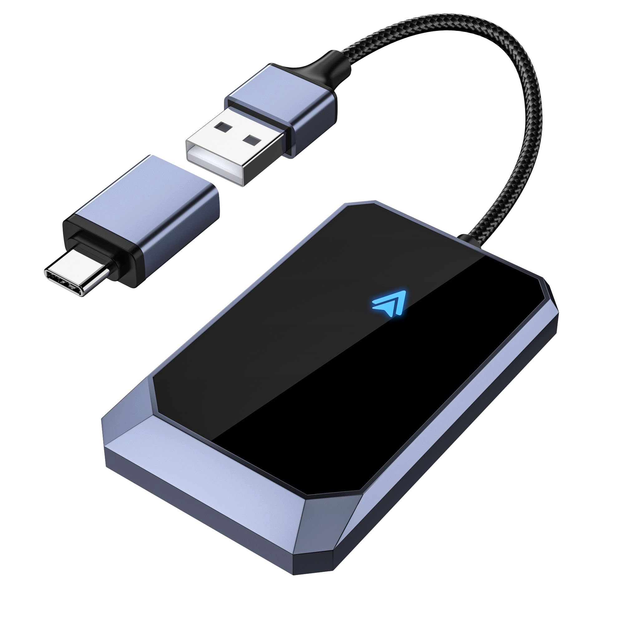 Android Auto Wireless Adapter for Factory Wired Android Auto - Instant Connection, Converts Wired to Wireless, Compatible with A
