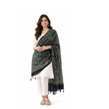 Riddhiinfotech Floral Printed Black Dupatta/Scarf For Women & Girls | Soft Lightweight Ethnic Dupatta | Stylish Floral Printed S