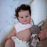 Wamdoll 20Inches Rooted Hair Sweet Smiling Real Life Reborn Baby Dolls Crafted in Vinyl Full Body Anatomically Correct, Lifelike