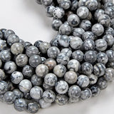 Zenkeeper 108 Pcs Map Jasper Beads for Jewelry Making 8 MM Map Jasper Gemstones Loose Beads for Bracelet Making