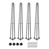 ManyiHome 18Inch Reinforce Hairpin Table Legs for Furniture Set of4, Sturdy Cast lron Modern Metal Desk Legs,1300lbs Load Capaci