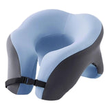 Trendivibe Memory Foam Travel Neck Pillow Massage Table Cradle Multipurpose Face Cradle Blue