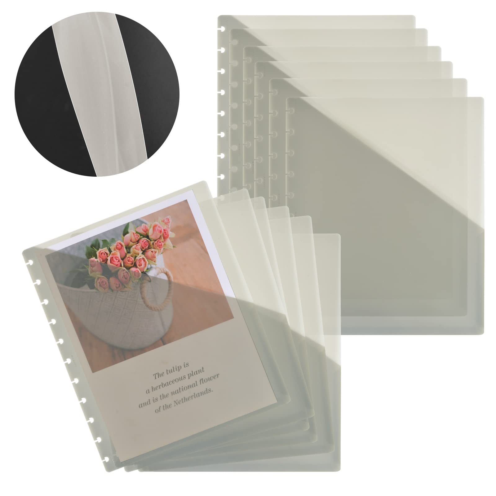 12 Pack Letter Size Disc Planner Pocket 11 Disc Planner Pocket Folder Discbound Dividers 8.5 x 11 Discbound Notebook Dividers wi