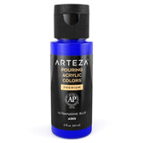 ARTEZA Acrylic Pouring Paint, 2oz (60 ml), Ultramarine Blue High Flow, No Mixing Needed, For Pouring on Canvas, Glass, Paper, Wo