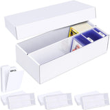 Leyzan Trading Card Storage Box 4 Pack-1600 Count Cardboard Organizer with Dividers for MTG, TCG, Sports, Toploader